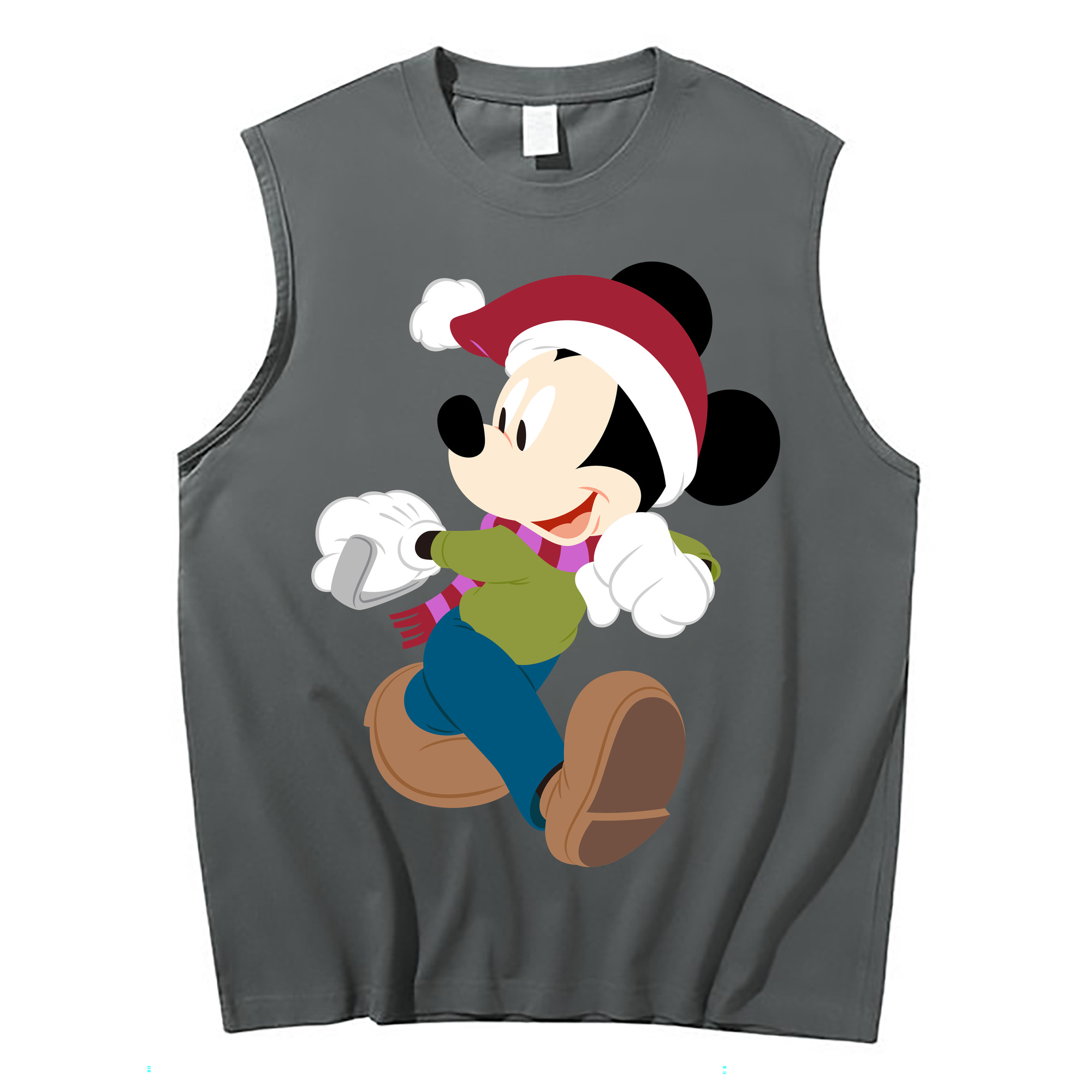 ミッキーマウス Mickey Mouse コットン100％タンクトップ（フロントプリント）